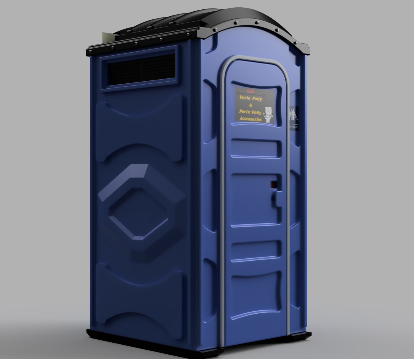 ODE Porta-Potty miniature — three-quarter angle view